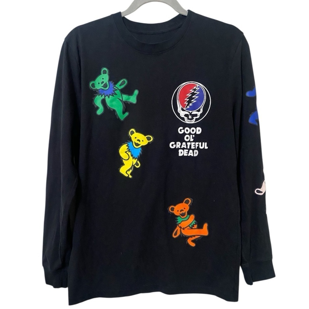 Grateful Dead Dancing Bears Black Long Sleeve Shirt